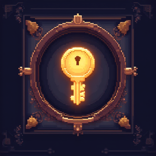 Amber CRT pixel art Mandelbrot fractal with hidden message in iteration pattern
