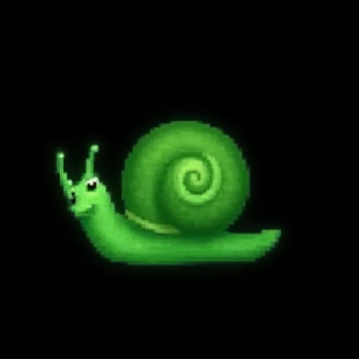 Green pixel art translucent slug ghost passing through red firewall wall, unstoppable